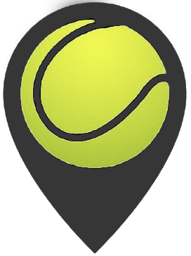 A marker pin with a padel ball inside.